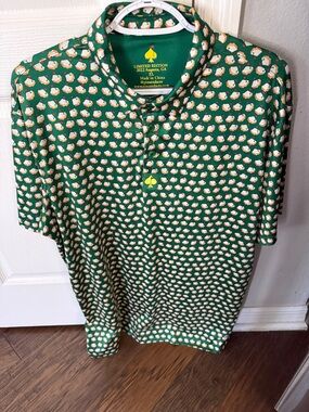 Pins and Aces Green Pimento Cheese Sandwhich Printed Polo Shirt - XL